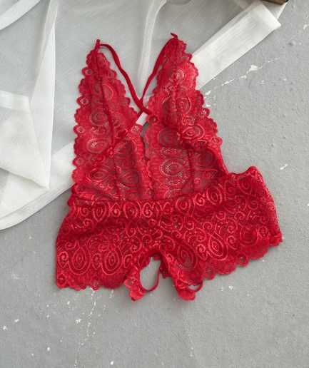 Kadın Kırmızı Bodysuit